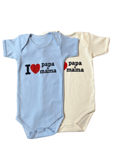 Load image into Gallery viewer, Բոդի մանկական I❤️papa&amp;mama
